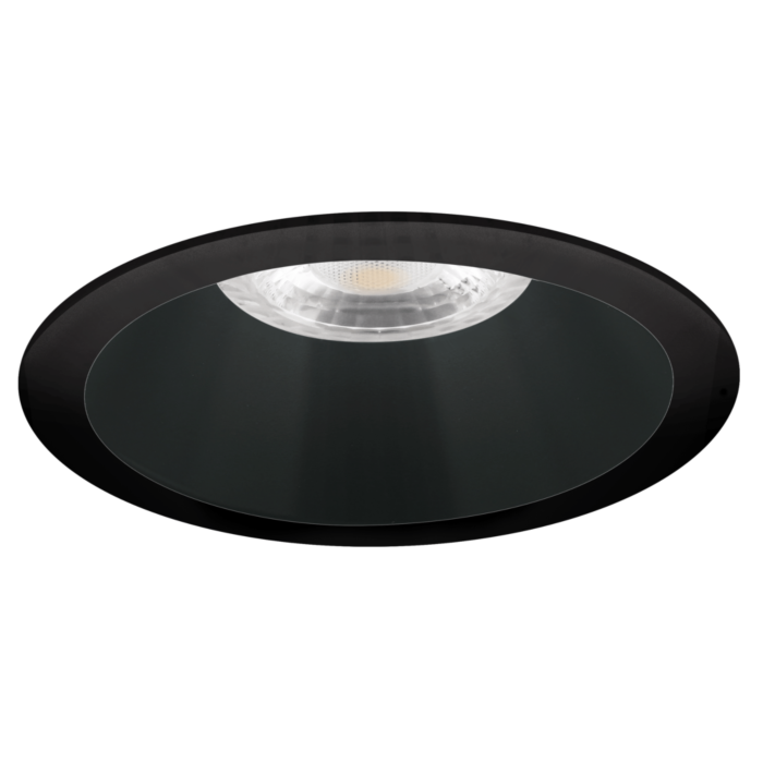 Einbaustrahler Bolzano rund Schwarz extra vertieft mit Klemmfedern