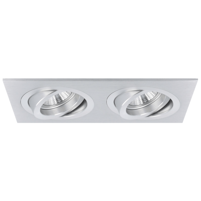 Einbaustrahler Torino doppelt Aluminium schwenkbar mit Klemmfedern