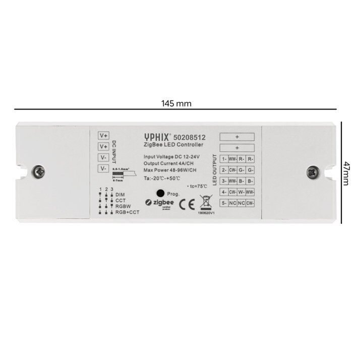 yphix zigbee led dimmer 12 24v geeignet fur alle led streifen leddirect