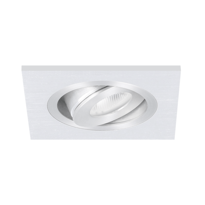 LED-Einbaustrahler Alba, weiß, quadratisch, dimmbar und neigbar, 3W (ers.  20 W) | LEDdirect