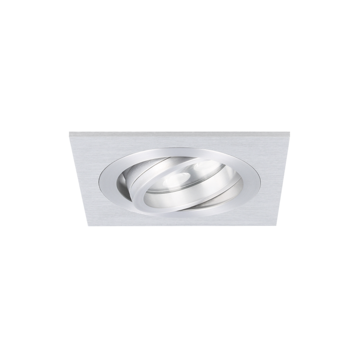LED Einbaustrahler Lecco quadratisch 5W 2700K Aluminium IP65 dimmbar schwenkbar