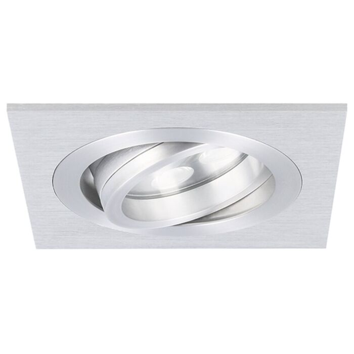 LED Einbaustrahler Lecco quadratisch 5W 2700K Aluminium IP65 dimmbar schwenkbar