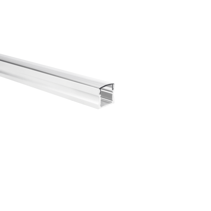 LED-Streifen Profil Potenza Weiß hoch 1m inkl. transparente Abdeckung