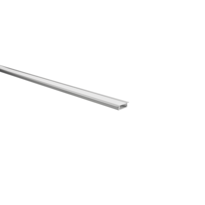 LED-Streifen Profil Matera Aluminium niedrig 1m inkl. milchweißer Abdeckung