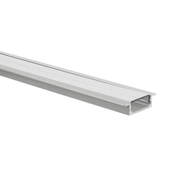LED-Streifen Profil Matera Aluminium niedrig 1m inkl. transparente Abdeckung