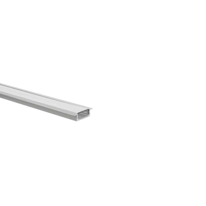 LED-Streifen Profil Matera Aluminium niedrig 1m inkl. transparente Abdeckung