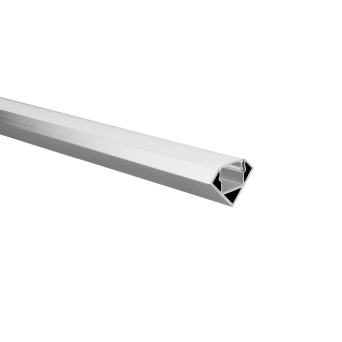 LED-Streifen Profil Tarenta Aluminium Ecke 1m inkl. milchweißer Abdeckung