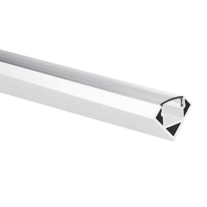 LED-Streifen Profil Tarenta Weiß 1m inkl. transparente Abdeckung