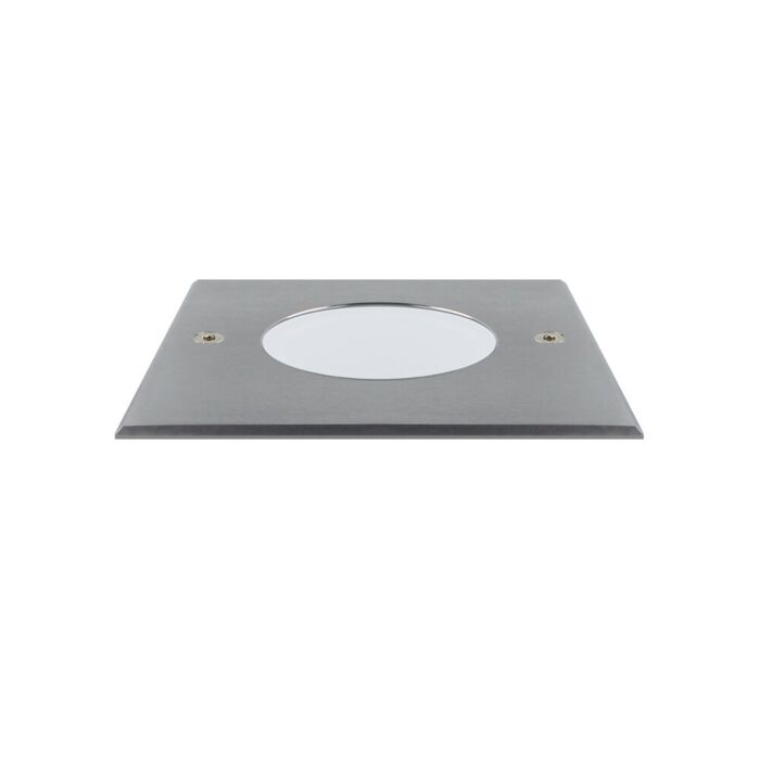 Bodeneinbaustrahler Alexis GU10 Edelstahl IP67 quadratisch milchweiß