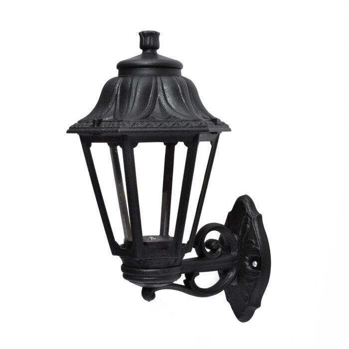 Wandleuchte Anna Schwarz klares Glas E27 IP55