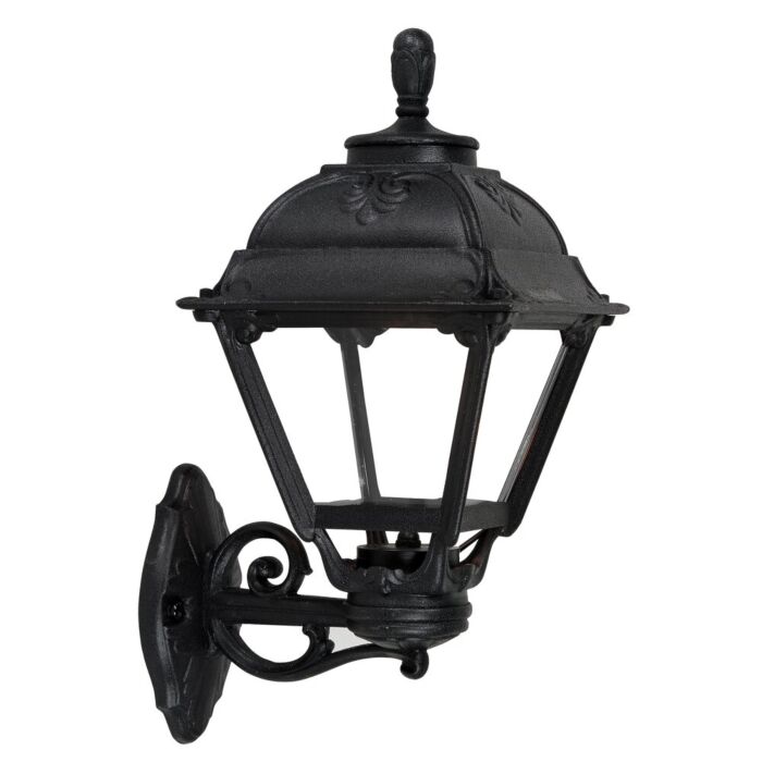 Wandleuchte Cefa Schwarz klares Glas E27 IP55