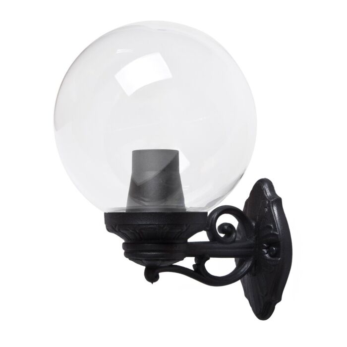 Wandleuchte G250 Schwarz klares Glas E27 IP55