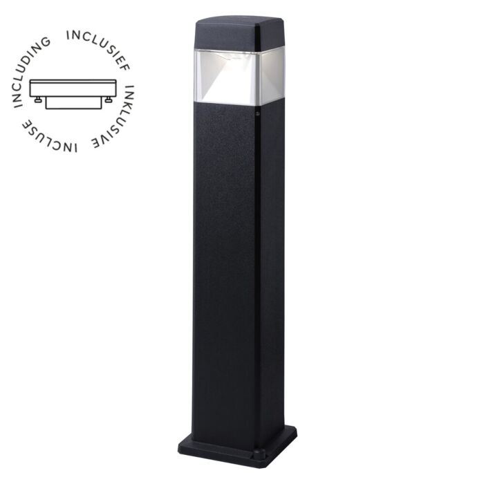 Außenstehleuche Elisa 800 GX53 quadratisch Schwarz IP55 inkl. Lichtquelle 3W 3000K/4000K/6500K