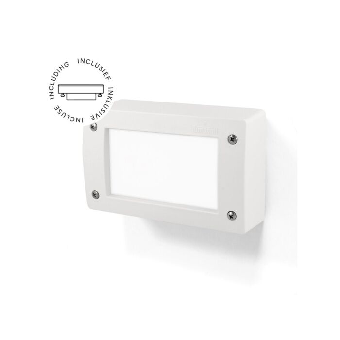 Wandleuchte Extraleti Weiß milchweiß Glas GX53 3W 3000K IP66