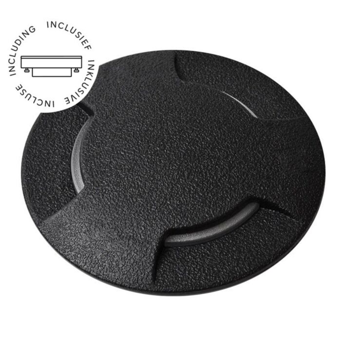 Bodeneinbaustrahler Ceci 3 GX53 Schwarz IP67 rund inkl. Lichtquelle 3W 3000K/4000K/6500K