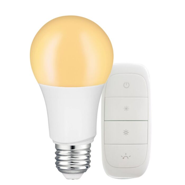 E27 Smart LED-Lampe Dimmerset tint A60 9W 2700K dimmbar mit Fernbedienung