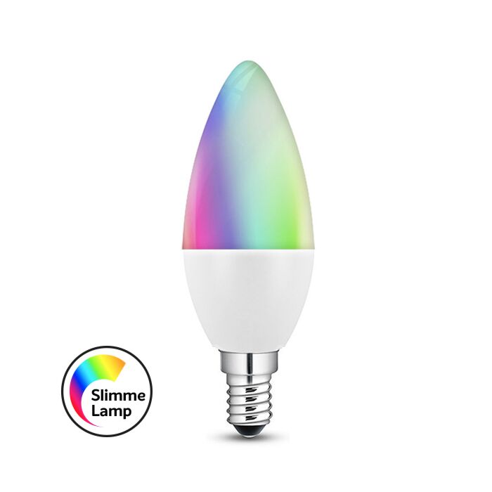 E14 Smart LED Lampe Kerzenform tint 6W RGBW dimmbar
