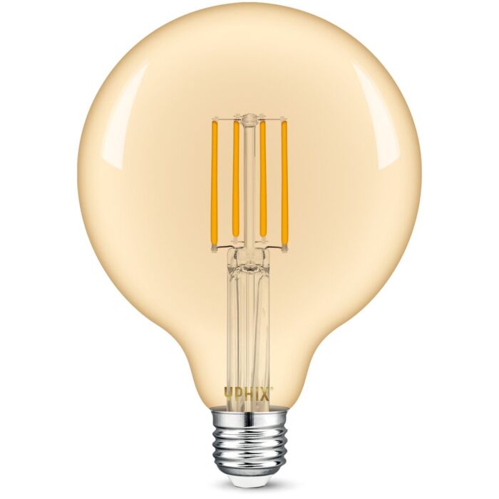 E27 LED Filament Lampe Atlas G125 amber 7W 2200K dimmbar