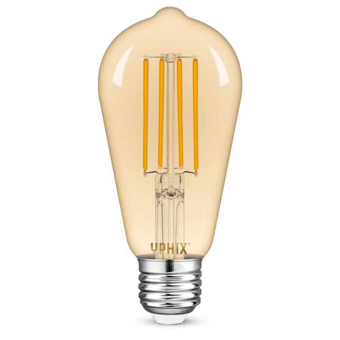E27 LED Filament Lampe Edison Atlas ST64 gold 8W 1800K dimmbar