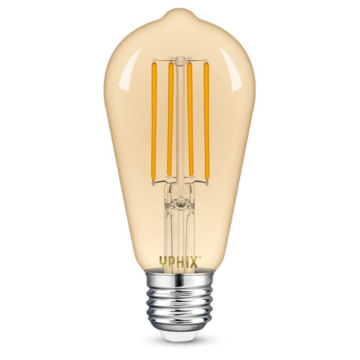 E27 Edison LED filament lamp Atlas Gold 8 Watt ST64 dimbaar (Vervangt