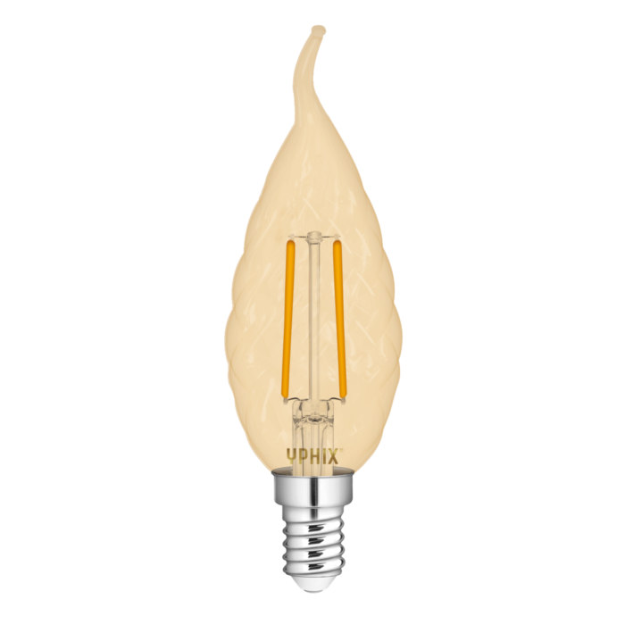 E14 LED Filament Kerzenlampe Atlas BA35 gold 4,5W 2200K
