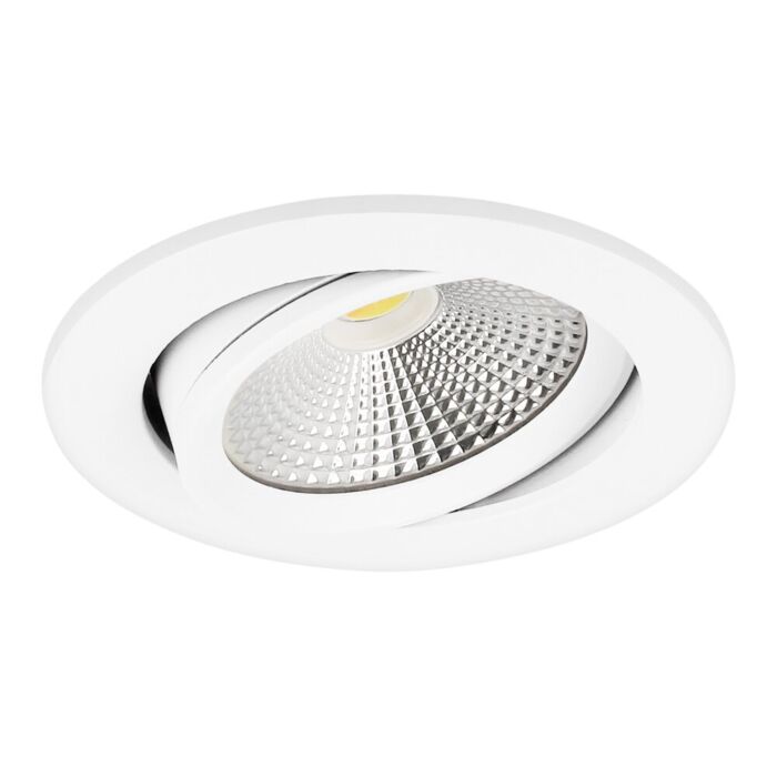 LED Einbaustahler Eleanora rund 6W extra warmweiß 2700K Weiß inklusiv Treiber IP44