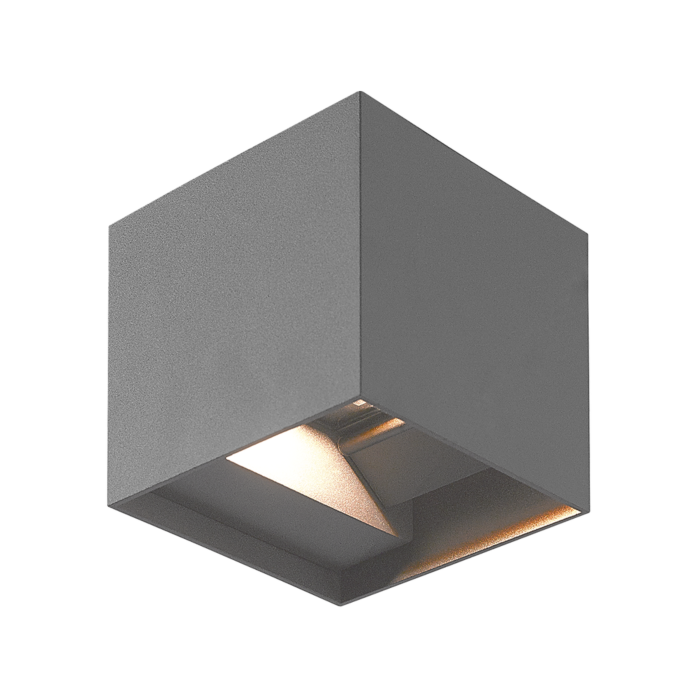 LED Wandleuchte Aspen – 12W Grau Quadratisch – Einstellbare Lichtfarbe – Innen & Außen – IP65