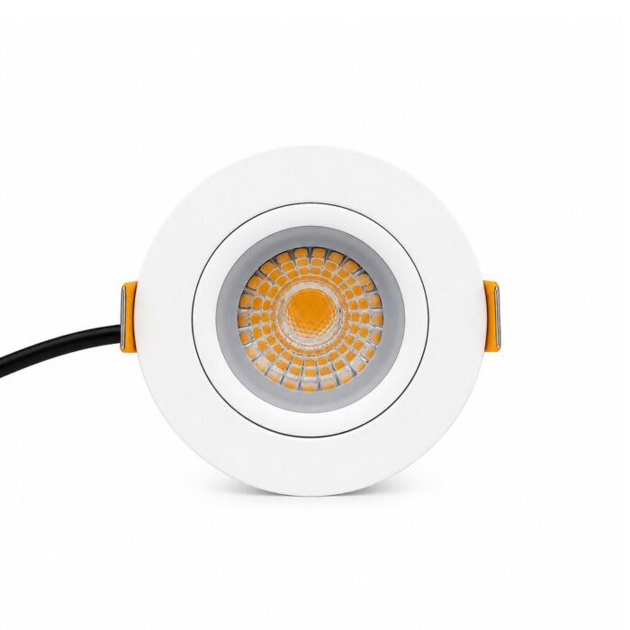 LED Einbauspot Parma Weiß 6W 495 lm | dimmbar & schwenkbar | extra warmweiß | IP54
