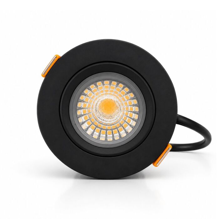 LED Einbauspot Parma Schwarz 6W 495 lm | dimmbar & schwenkbar | extra warmweiß | IP54